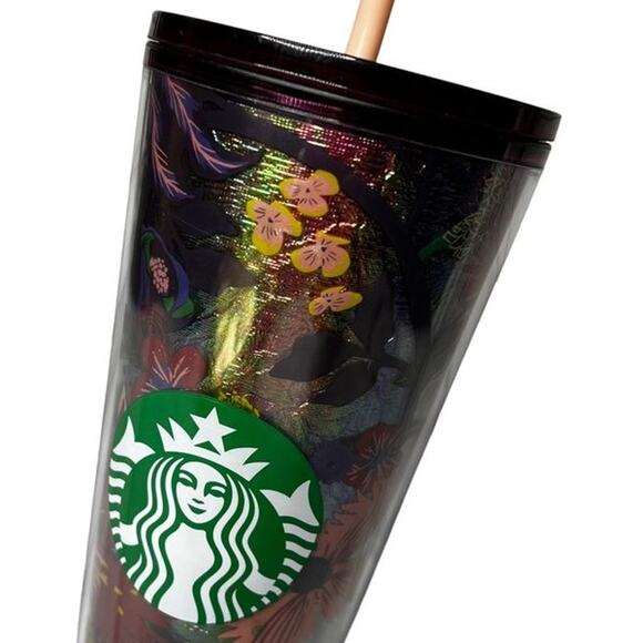Starbucks Fall 2021 Release Floral Foil Venti Tumbler 20oz new - Picture 3 of 6